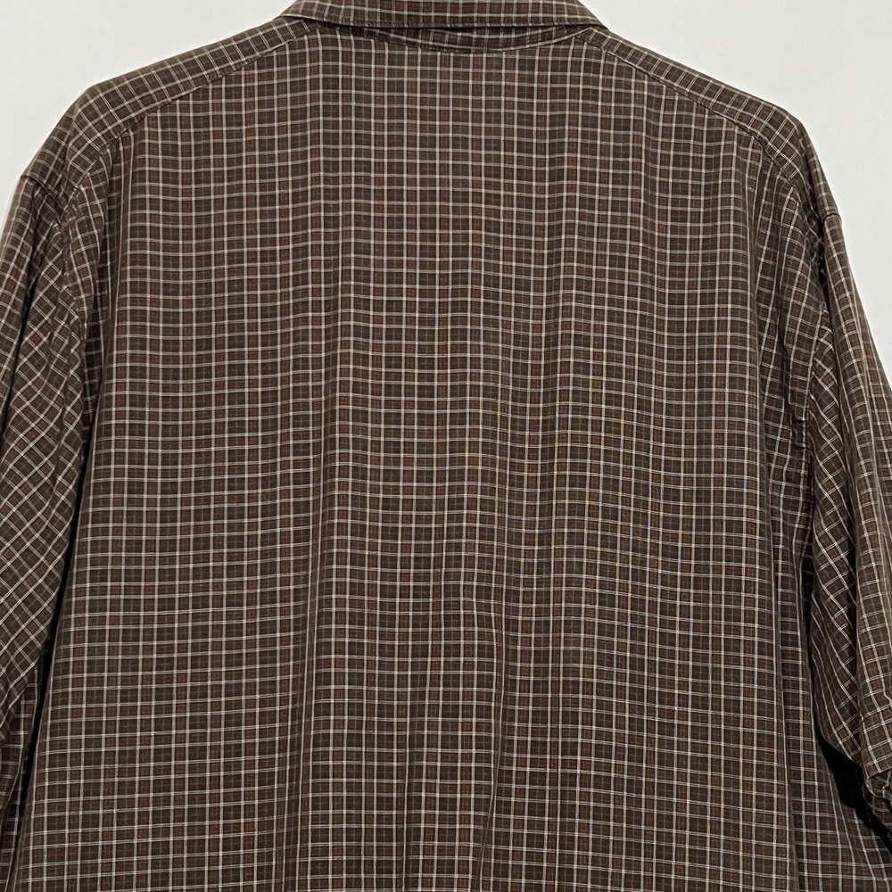 VTG Marc Baxis Los Angeles‎ Micro Plaid Button Short Sleeve Shirt Men Size XL - Picture 7 of 8